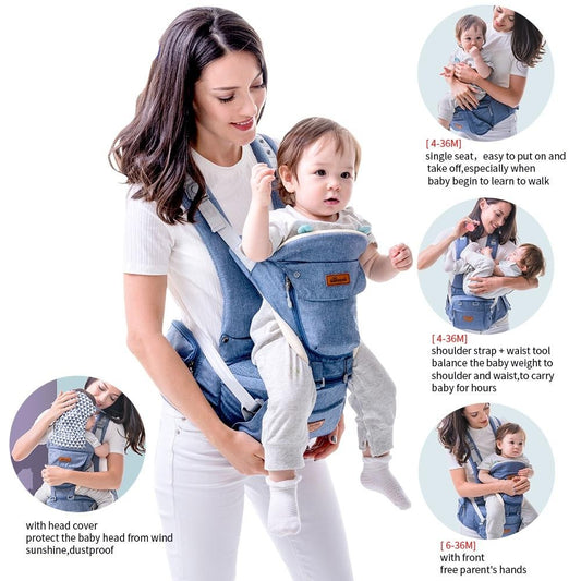 Ergonomic Baby Carrier With Hipseat (0-36 months) - The Urban Pride