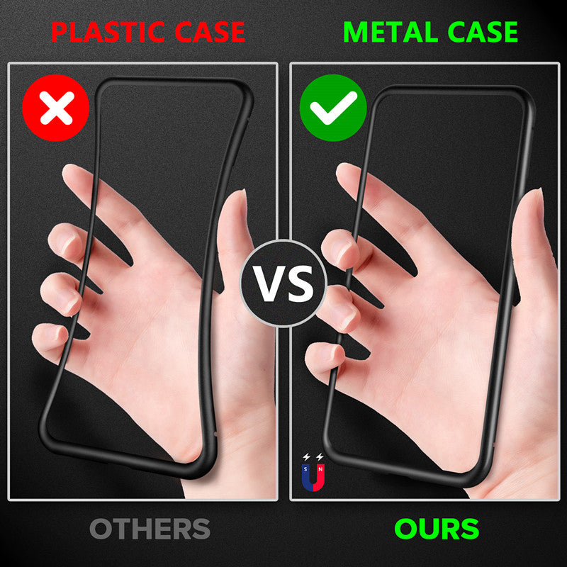 Magnetic Metal case with Privacy Screen Protector