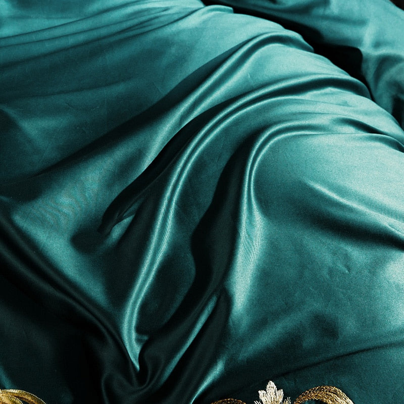 Royal Green 1000TC Egyptian Cotton Duvet Cover Set (4/6 Pieces) - The Urban Pride