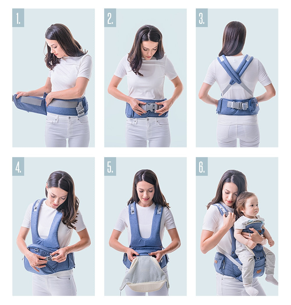 Ergonomic Baby Carrier With Hipseat (0-36 months) - The Urban Pride